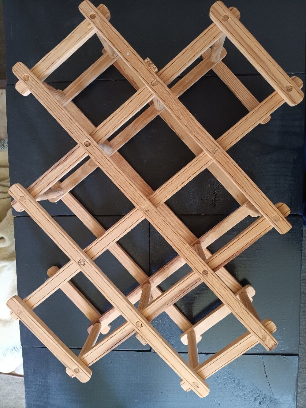 Collapsible Accordion Wood Wine Rack